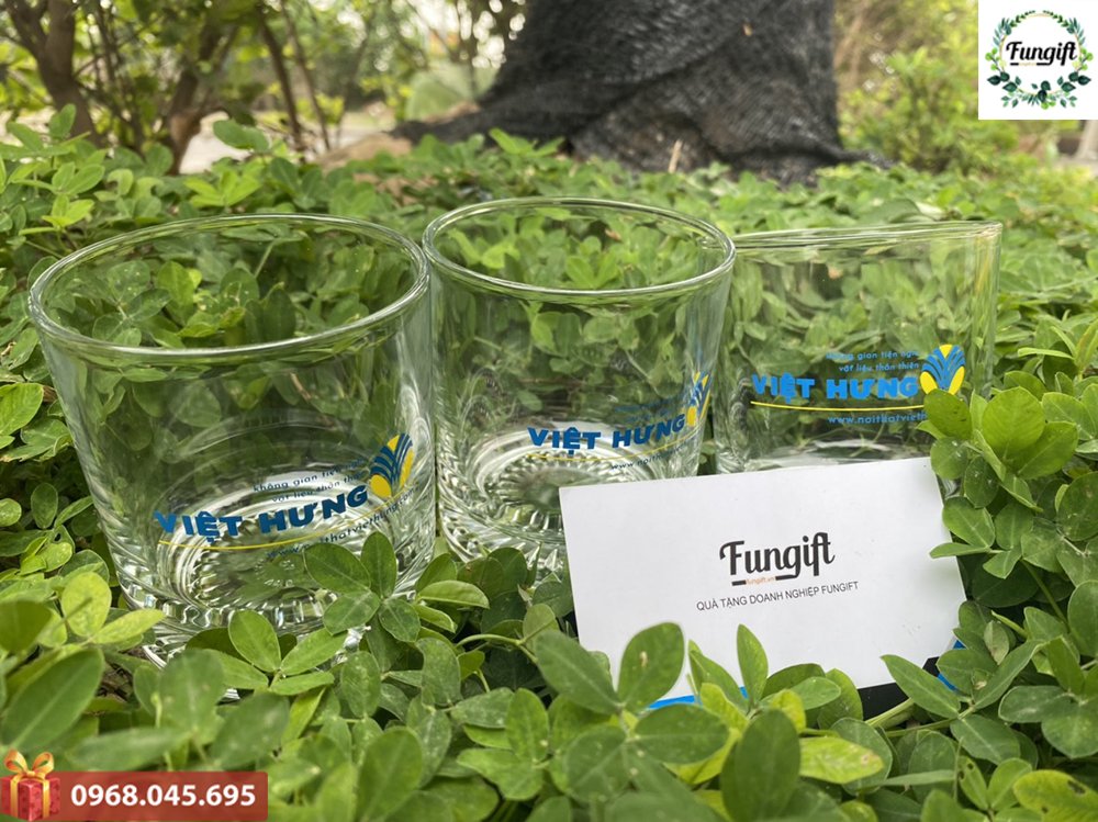 Bộ ly thủy tinh 6 chiếc in logo