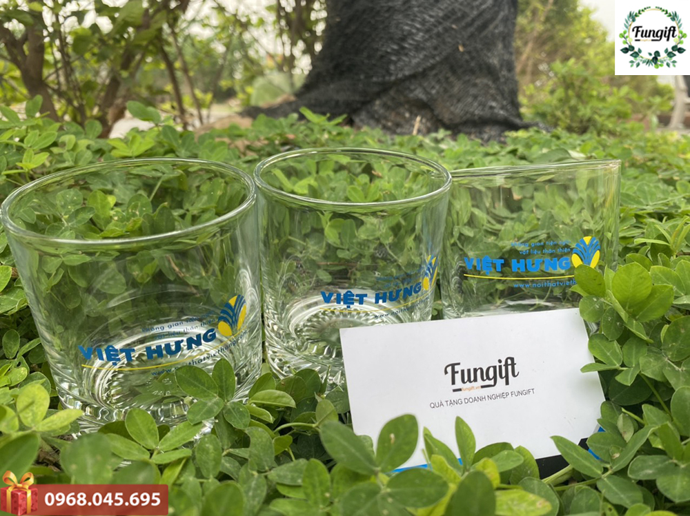 Cốc thủy tinh in logo giá rẻ