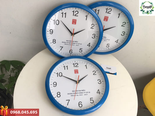 Đồng hồ treo tường in logo Hà Nội