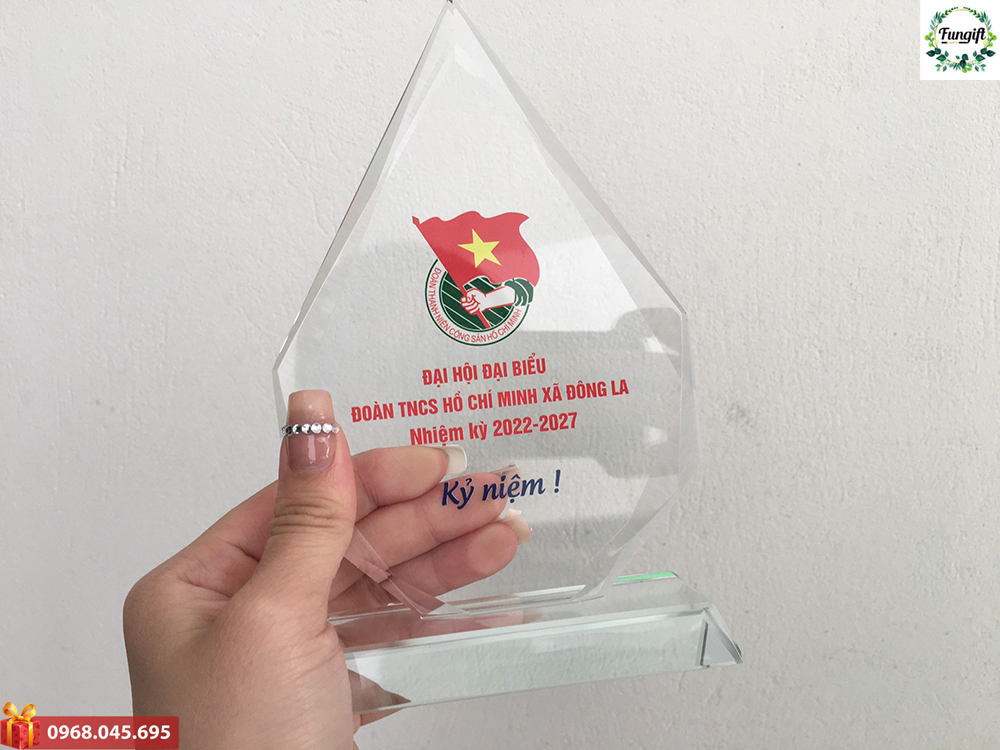 Kỷ niệm chương pha lê in logo