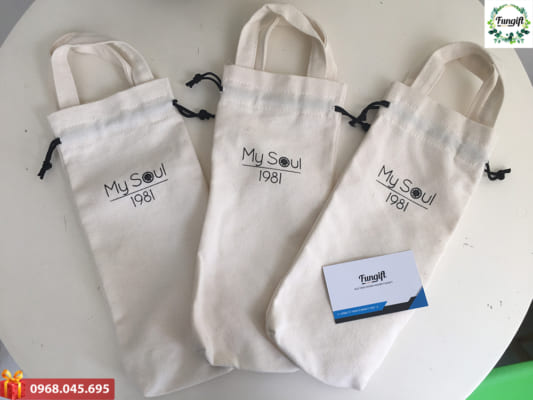 Túi vải canvas đựng bình