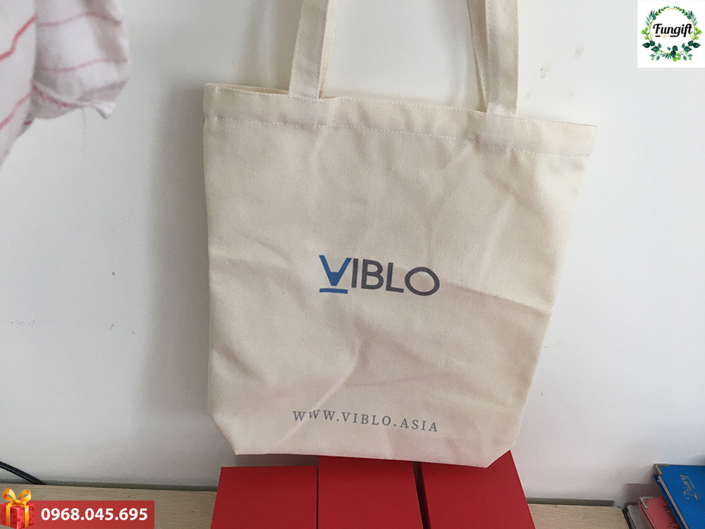 Túi vải tote in logo quà tặng