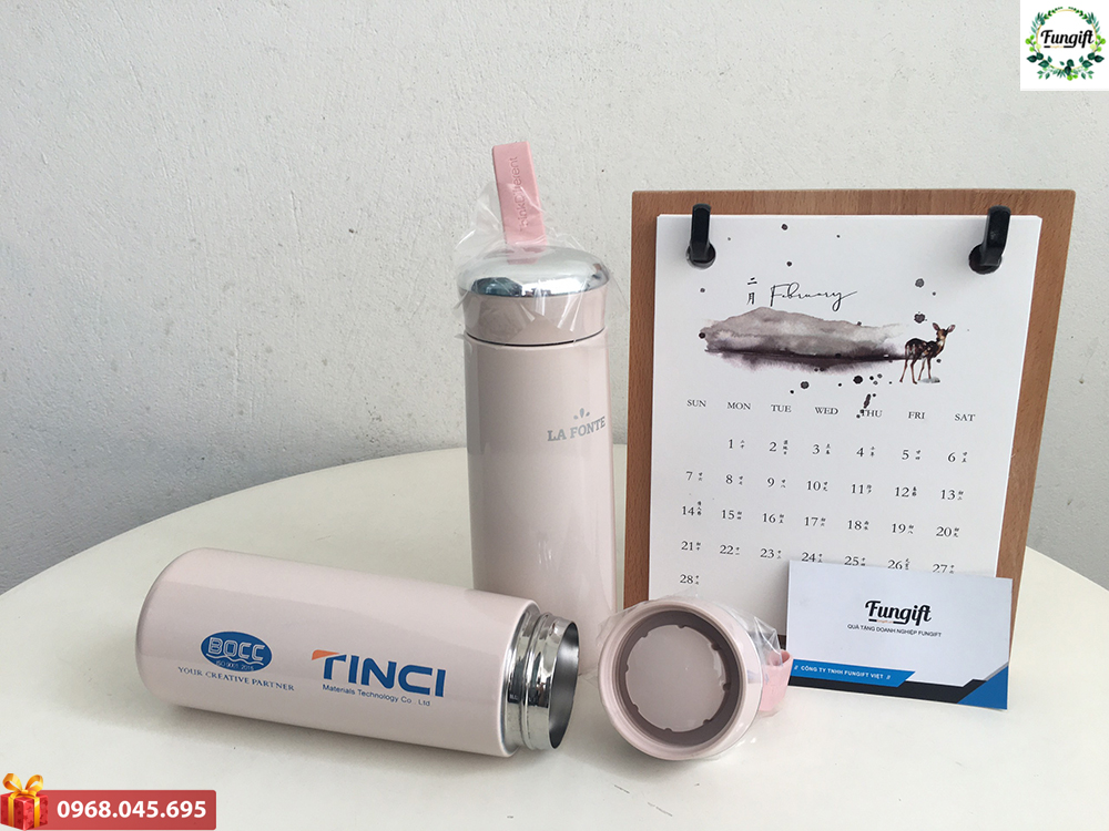 Bình giữ nhiệt in logo giá rẻ