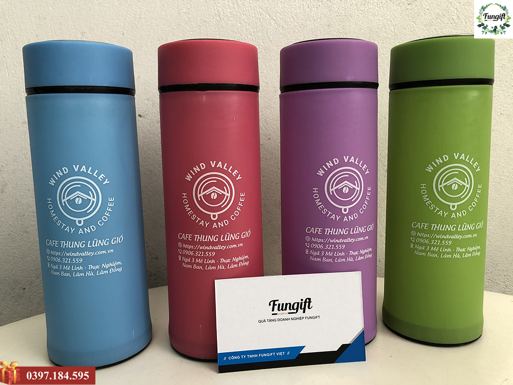 Bình nước giữ nhiệt 6 oup in logo