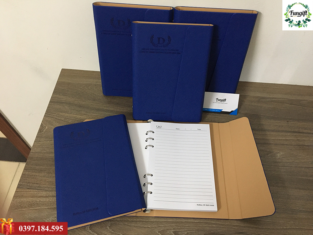 Sổ bìa da in logo theo yêu cầu