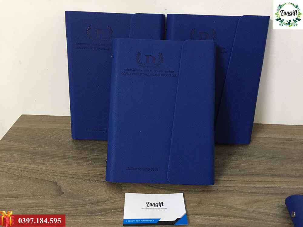Sổ da in logo theo yêu cầu