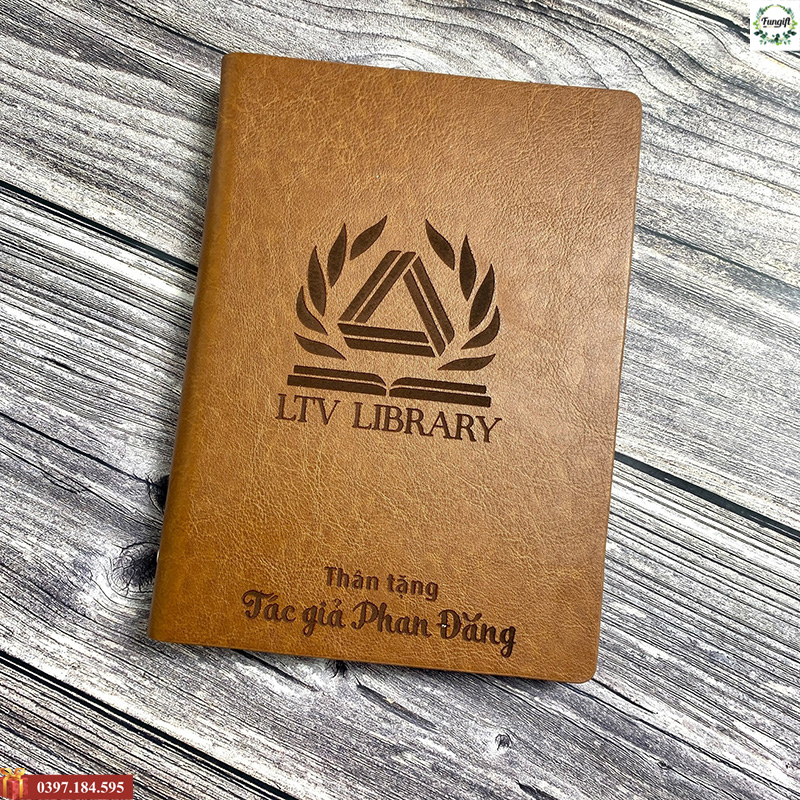 Sổ tay bìa da gáy còng