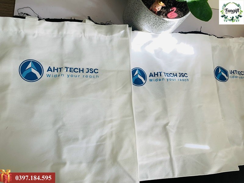 Túi tote vải canvas in logo