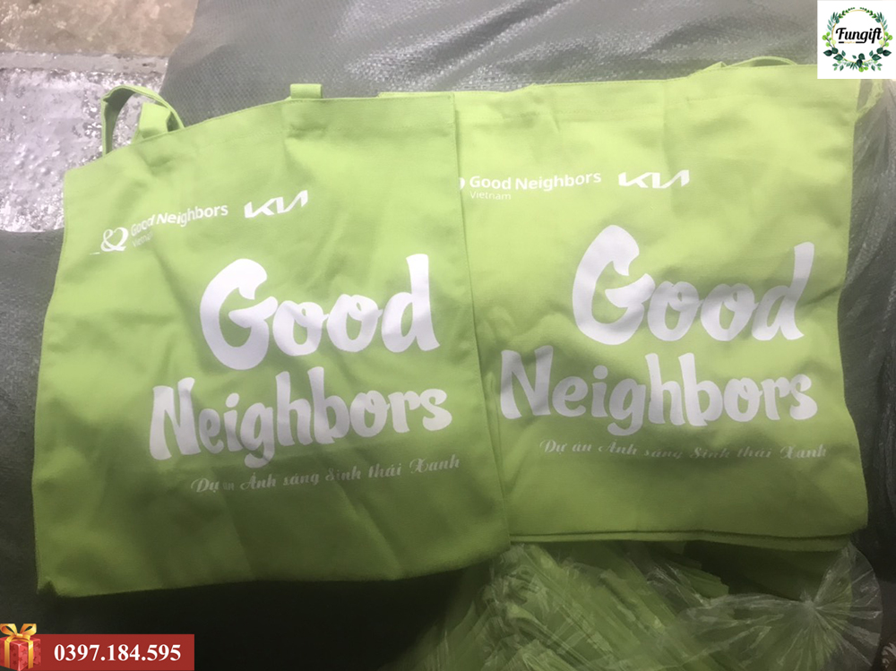 Túi vải tote in logo theo yêu cầu