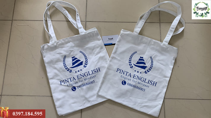 Túi xách vải tote in logo