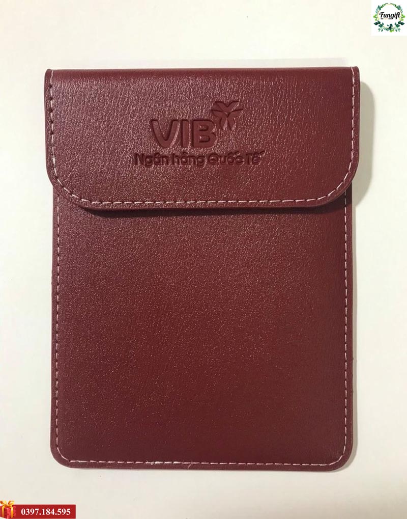 Bao da đựng giấy tờ xe ô tô in logo