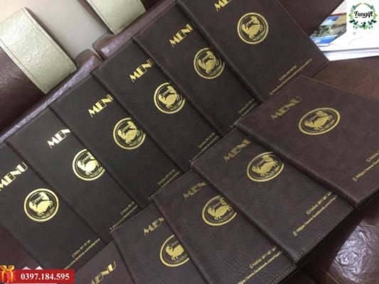 Báo giá quyển menu bìa da