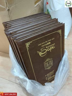 Bìa menu da nhà hàng