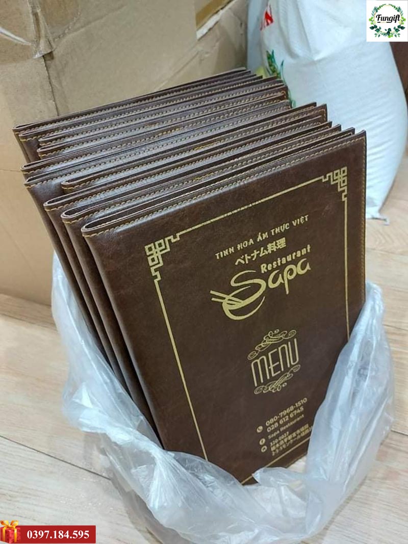 Bìa menu da nhà hàng
