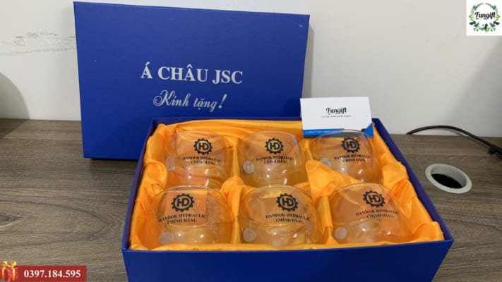 Bộ 6 cốc thủy tinh luminarc in logo