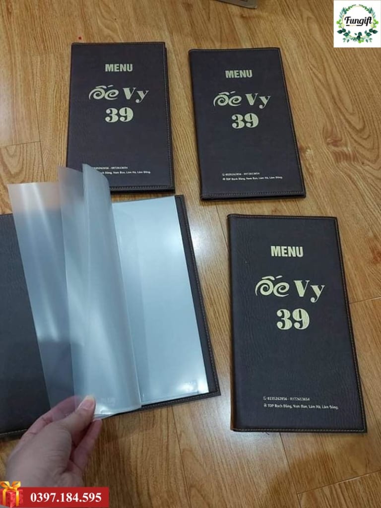 In Menu Bìa Da Theo Yêu Cầu - Thiết Kế Menu Nhà Hàng Giá Rẻ Hà Nội
