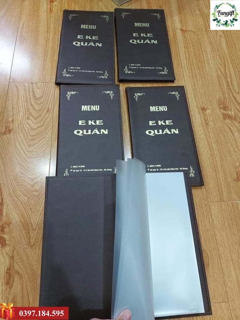 In Menu Bìa Da Theo Yêu Cầu - Thiết Kế Menu Nhà Hàng Giá Rẻ Hà Nội