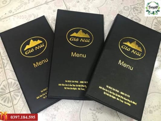 Quyển menu bìa da A4