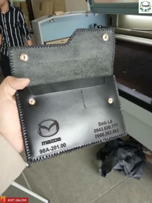 Sản xuất ví da đựng đăng kiểm ô tô in logo theo yêu cầu