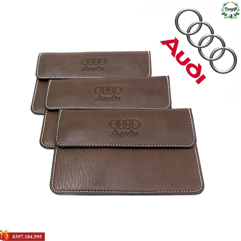 Sản xuất ví da đựng giấy tờ ô tô in logo theo yêu cầu