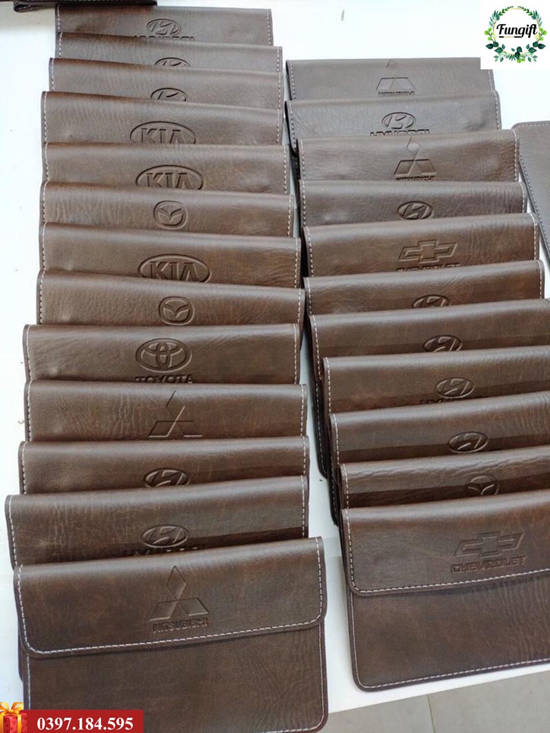 Ví da thật đựng giấy tờ xe ô tô