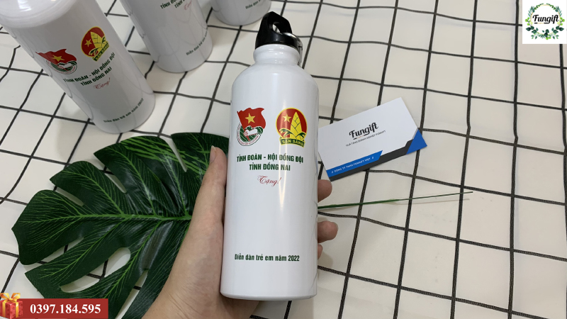 Bình nhôm 500ml in logo