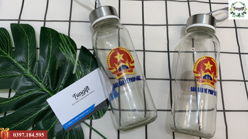Chai thủy tinh in logo
