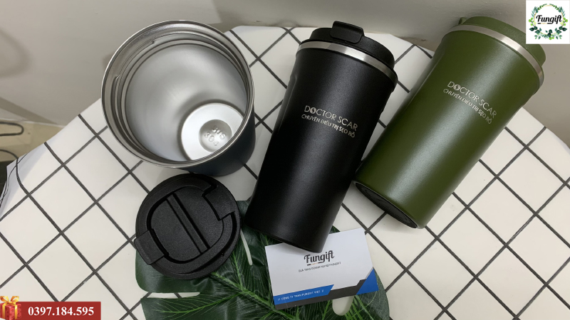 Ly giữ nhiệt coffee khắc logo