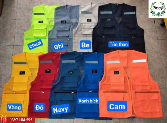 Áo gile vải bảo hộ lao động