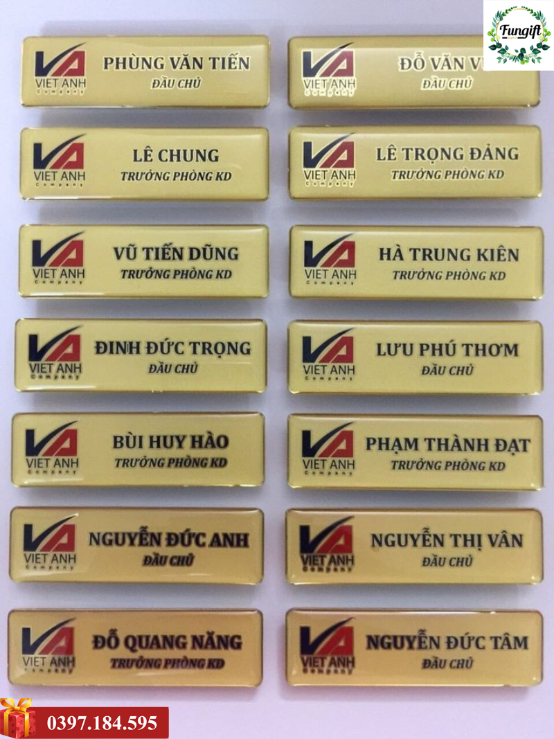 Bảng tên nhân viên giá rẻ