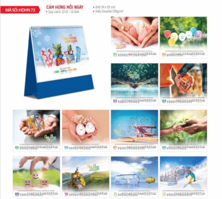 In lịch để bàn