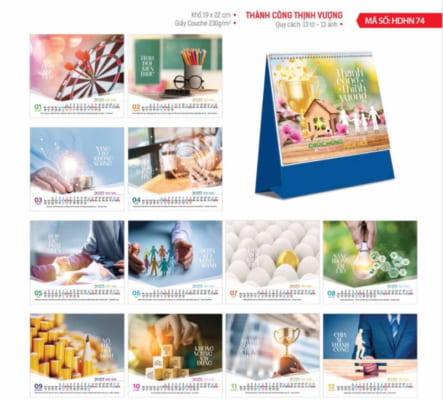 In lịch để bàn theo yêu cầu