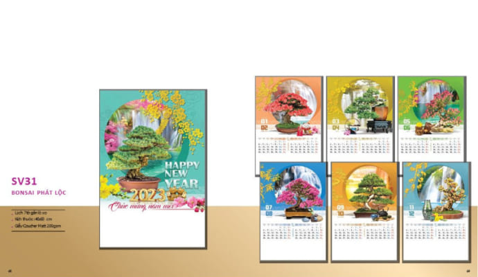 In lịch tết 2023