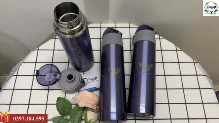 Bình giữ nhiệt lock khắc logo