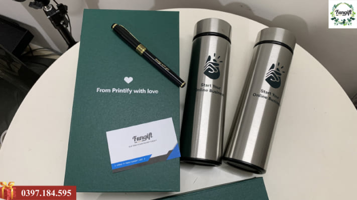 Bộ giftset quà tặng bình giữ nhiệt bút ký