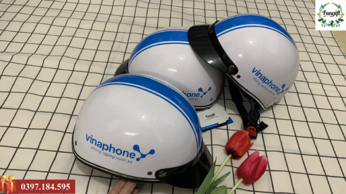 Mũ bảo hiểm quà tặng in logo