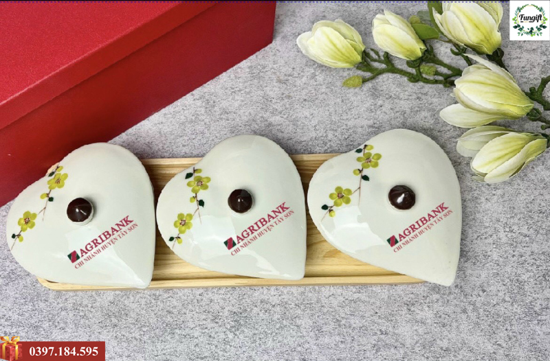 Bộ đựng mứt sứ cao cấp