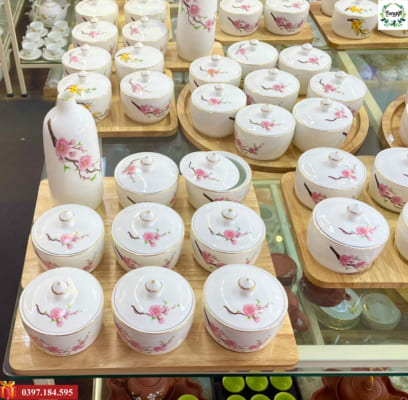 Khay đựng bánh mứt bằng sứ