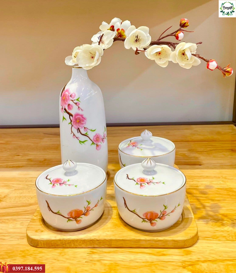 Khay sứ đựng mứt