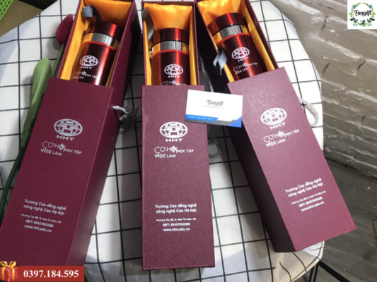 Bình giữ nhiệt kèm hộp in logo