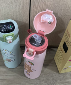 Bình giữ nhiệt nắp bật cho bé có hiển thị nhiệt độ