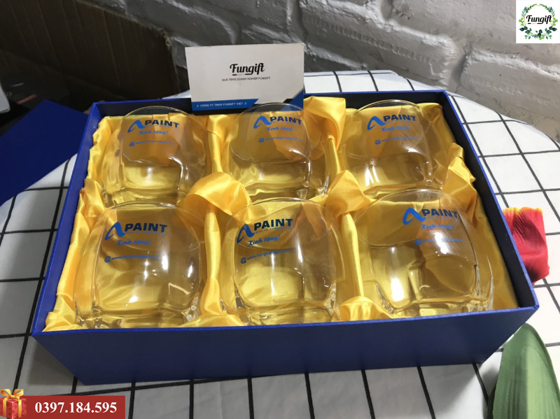 Bộ ly thủy tinh làm quà tặng