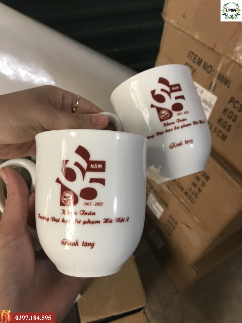 Cốc sứ in logo Bát Tràng
