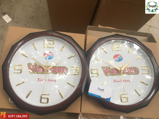 Đồng hồ treo tường đẹp in logo