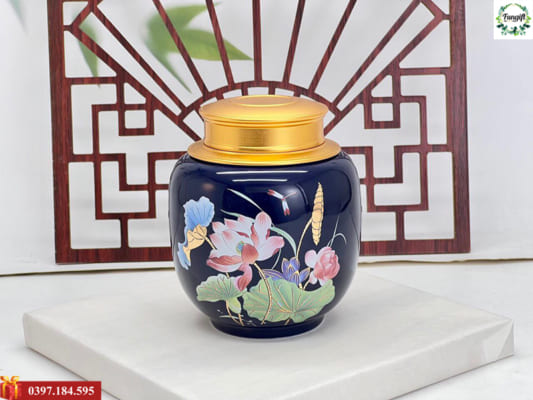 Hộp đựng trà bằng gốm