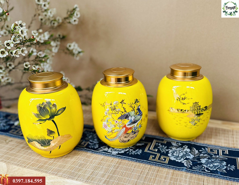 Hũ đựng trà làm quà tặng