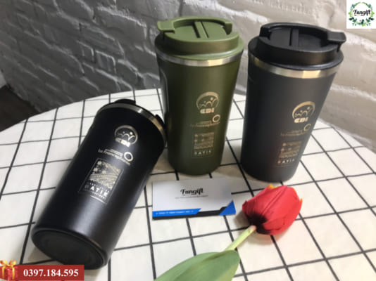 Ly giữ nhiệt coffee khắc logo