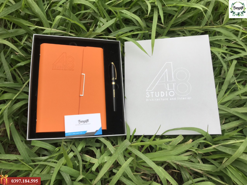 Set sổ bút in logo làm quà tặng