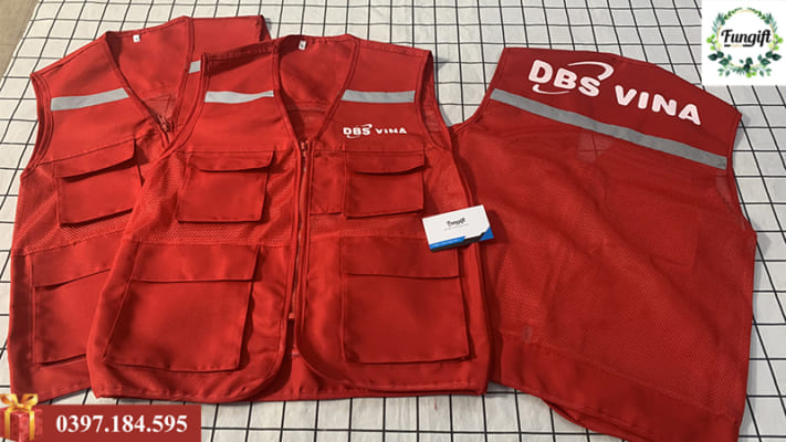 Áo gile bảo hộ phản quang có in logo theo yêu cầu