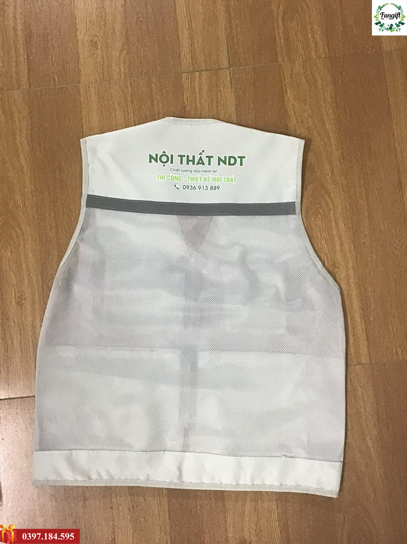 Áo gile phản quang in logo